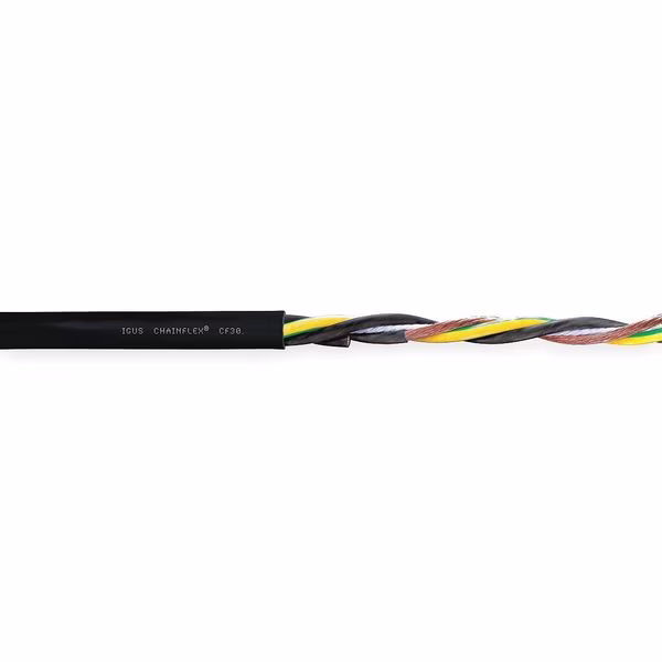 10 AWG 4 Conductor Continuous Flex Power Cable 1000V BK