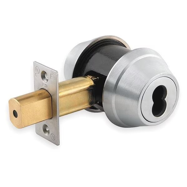 Deadbolt Less Cylinder, HD, Satin Chrome, STANLEY, Mfr# QDB183626S4DBSLC