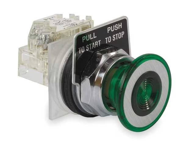 Non-Illuminated Push Button, 30 mm, 1NO/1NC, Green, SCHNEIDER ELECTRIC, Mfr# 9001KR9GH13