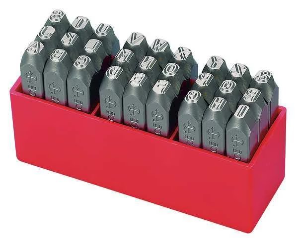 Letter Set, 1/8 In. H, Steel, 2CDY4, EnjoyTool Select, Mfr#: 2CDY4