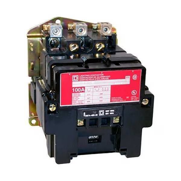 120VAC Mechanically Held Lighting Contactor 5P 30A, Square D, Mfr#: 8903SMO4V02