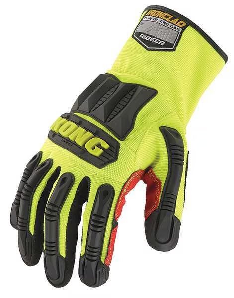 Mechanics Gloves, S, Lime/Black, Double Layer, Spandex, KONG, Mfr# KRIG-02-S