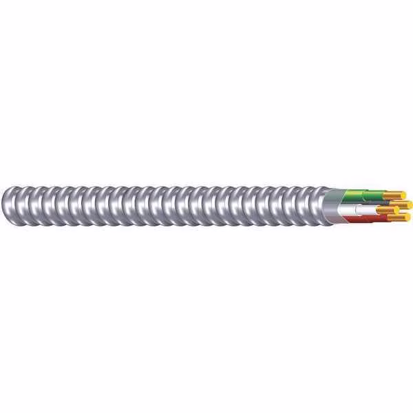 MC Metal Clad Building Cable, Copper, 14 AWG, 3C with Ground, Silver, Solid, 1000 ft