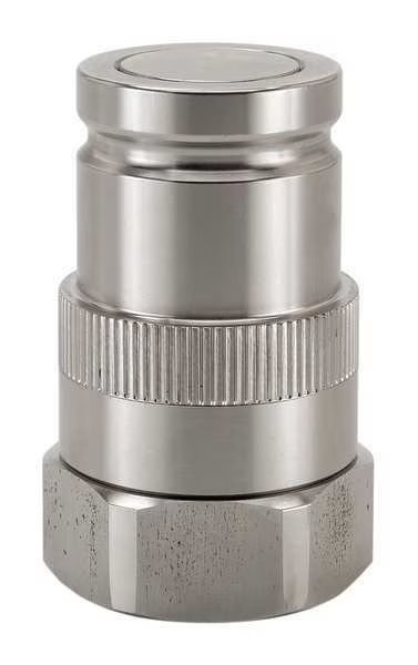 Hydraulic Quick Connect Hose Coupling, 316 Stainless Steel Body, Ball Lock, 3/8