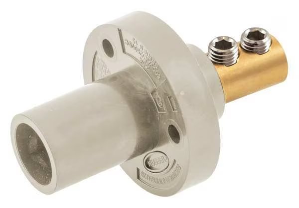 Receptacle, Wht, 8-2, Male, Taper Nose, HUBBELL, Mfr# HBL15MRW