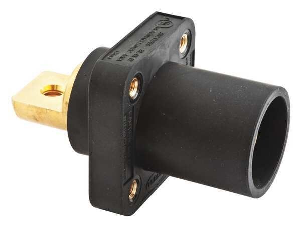 Receptacle, Double Set, Male, Blk, Taper, Hubbell, Mfr#: HBLMRBBK