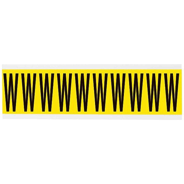 Letter Label, 1-15/16in.H Character, Vinyl, BRADY, Mfr# 3440-W