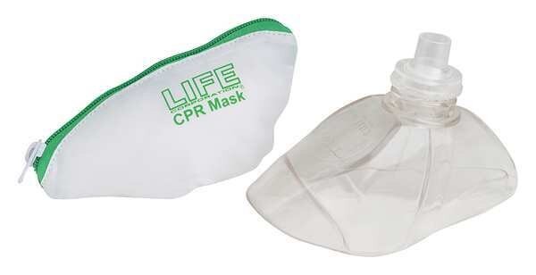 CPR Mask,Child/Adult,Bag,One-Way Valve, Mfr#: #LIFE-100-B, LIFE CORP