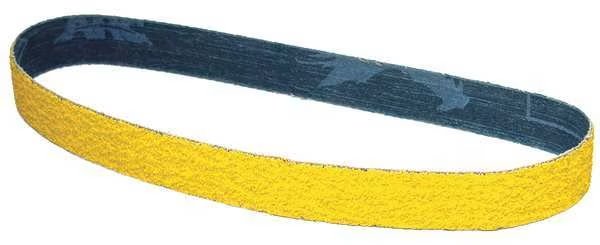 Sanding Belt, Coated, 3/4 in W, 18 in L, 60 Grit, Medium, Ceramic, Predator, Yellow, ARC ABRASIVES, Mfr# 71-007018005K