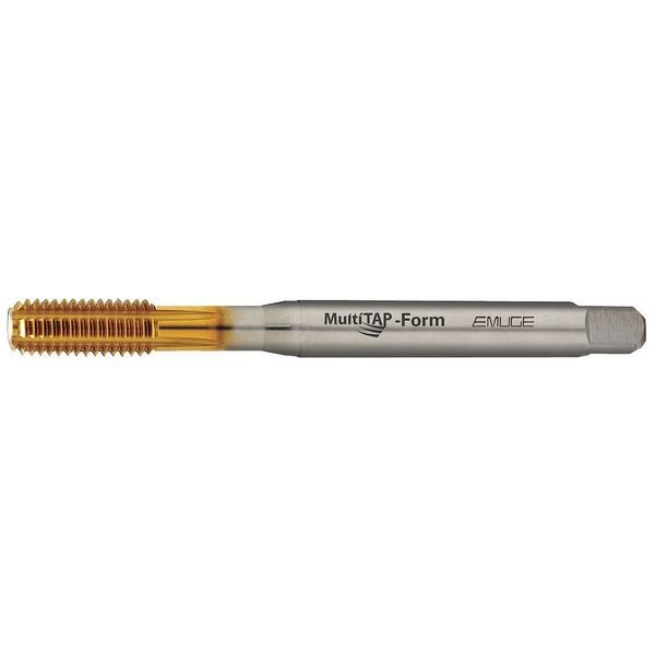 Thread Forming Tap, M6-1.00, Modified Bottoming, TiN, 0 Flutes, EMUGE, Mfr# B59914000060