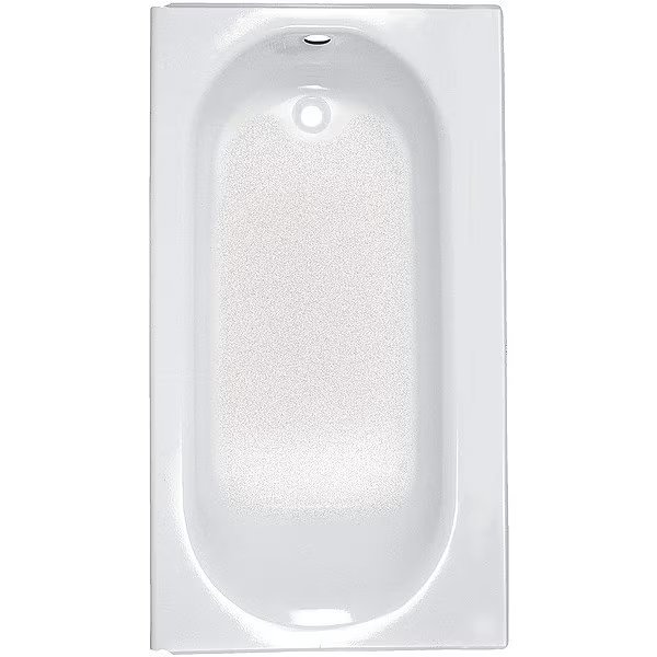 Recess Bath with Luxury Ledge for Above Floor Rough Installation, 60 in L, 30 in W, White, AMERICAN STANDARD, Mfr# 2396202.020