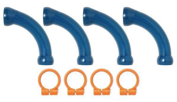 Extended Elbow w/ Clamps Kit, 1/2In, PK4, LOC-LINE, Mfr# 50874