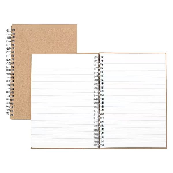 HarDCover Twin Wire Notebooks, Wire Bound, NATURE SAVER, Mfr# NAT20205