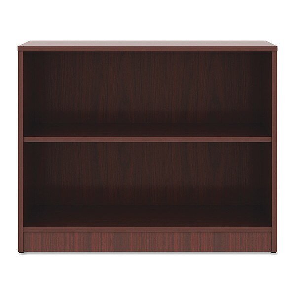 Lorell Mahogany Laminate Bookcase, LORELL, Mfr# LLR99778