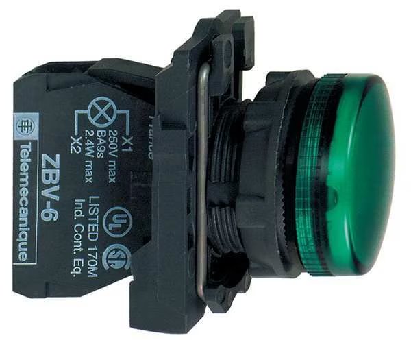 Pilot Light, LED, 240V, Blue, Schneider Electric, Mfr#: XB5AV63