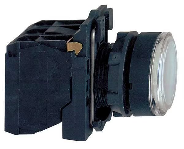 Pilot Light, LED, 120V, White, Schneider Electric, Mfr#: XB5AW31G5