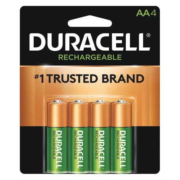 Precharged Recharg. Battery, AA, NiMh, PK4, Duracell, Mfr#: DX1500R4