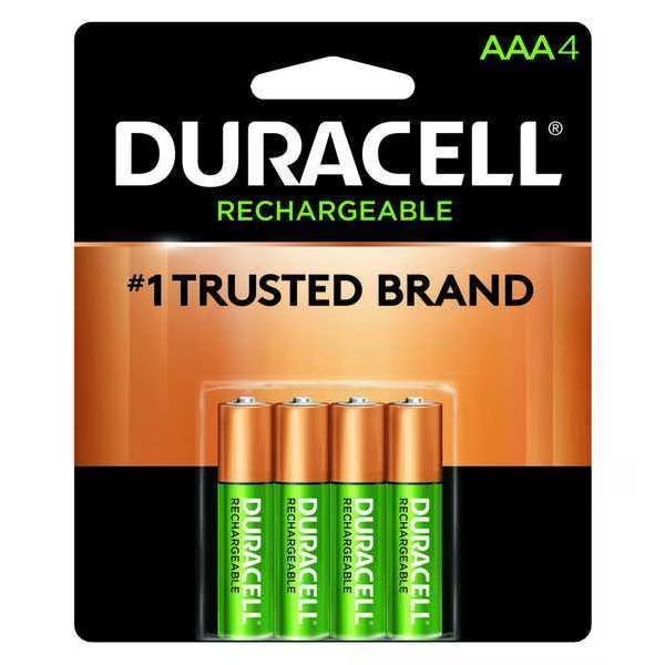Precharged Recharg. Battery, AAA, NiMh, PK4, Duracell, Mfr#: DX2400R4