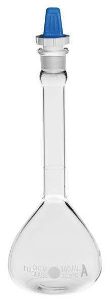 Volumetric Flask, 100mL, CHEMGLASS, Mfr# CG-1602-05