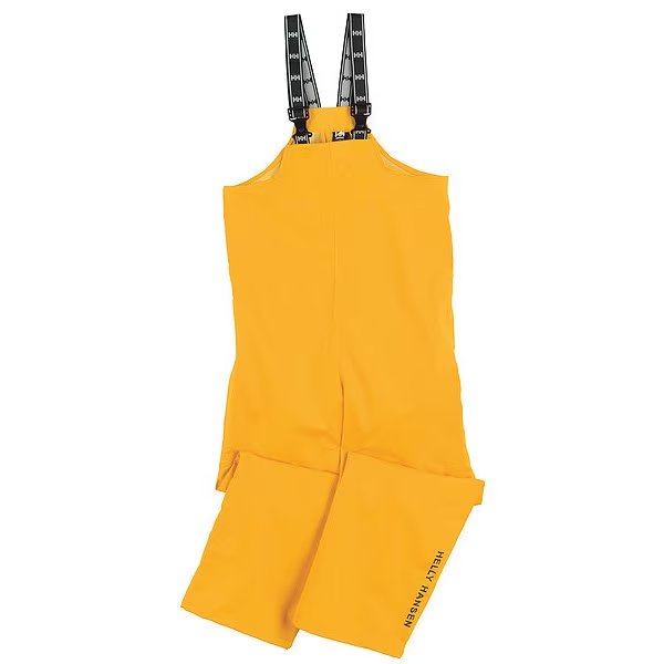 Rain Bibs, PVC/Polyester, Yellow, 2XL, HELLY HANSEN, Mfr# 70529_310-2XL
