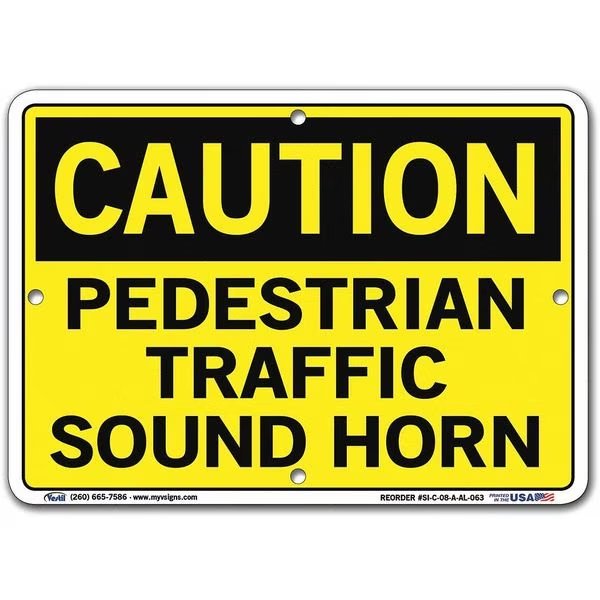 Aluminum Sign, 7-1/2