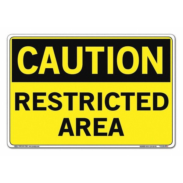 Vinyl Label Sign, 12-1/2