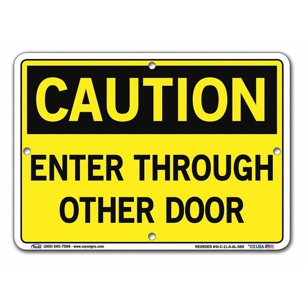 Aluminum Sign, 7-1/2