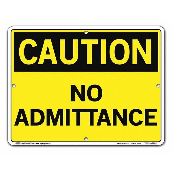 Aluminum Sign, 9-1/2
