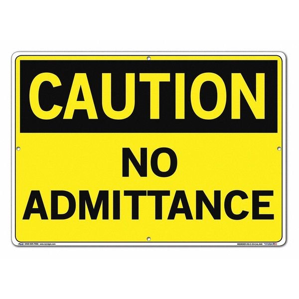 Aluminum Sign, 14-1/2