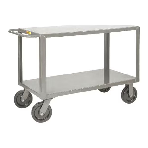 12 ga. Steel Utility Cart, 2 Shelves, 5000 lb, LITTLE GIANT, Mfr# GH-3048-8PHK