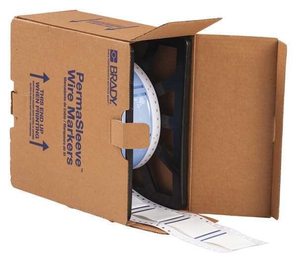 Wire Marking Sleeves, White, 2 In W, Brady, Mfr#: PS-1500-2-WT