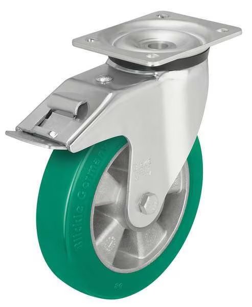 Swivel Plate Caster, Polyurethane, 4 in, 660 lb, A, EnjoyTool select, Mfr# LK-ALST 100K-1-FI