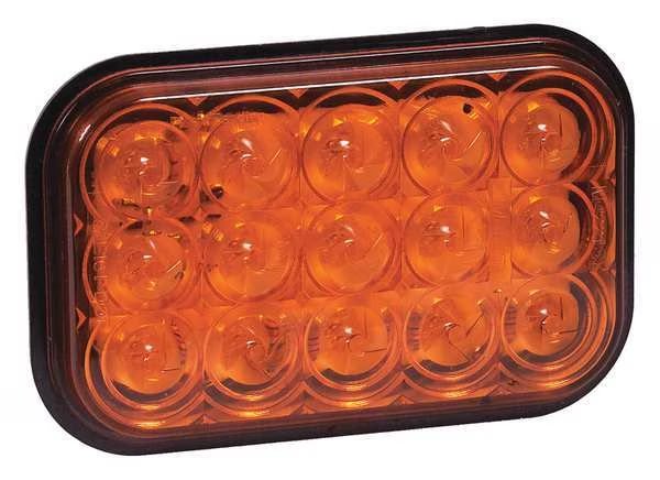 Park/Front Turn, 15 LED, Rectangle, Amber, Maxxima, Mfr#: M42213Y