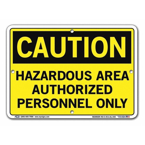 Aluminum Sign, 7-1/2