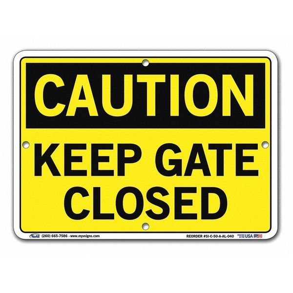 Aluminum Sign, 7-1/2