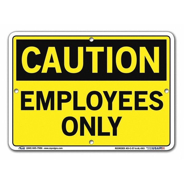 Aluminum Sign, 7-1/2