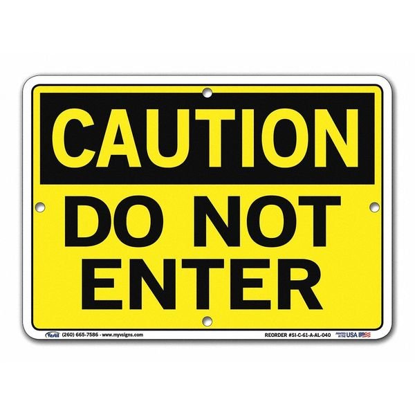 Aluminum Sign, 7-1/2