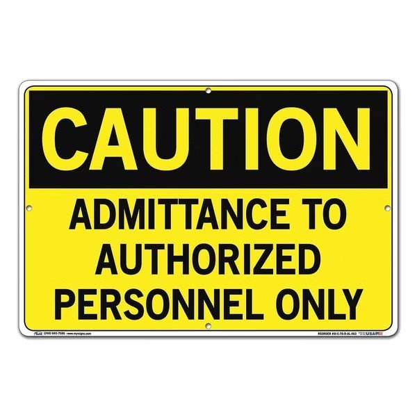 Aluminum Sign, 12-1/2