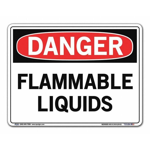 Vinyl Label Sign, 9-1/2