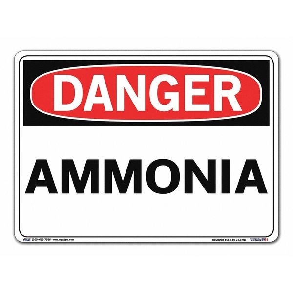 Vinyl Label Sign, 10-1/2