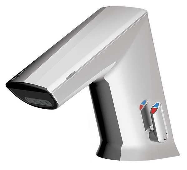 Sensor Single Hole Mount, 1 Hole Angled Straight Bathroom Faucet, Polished chrome, Sloan, Mfr#: EFX300.500.0000
