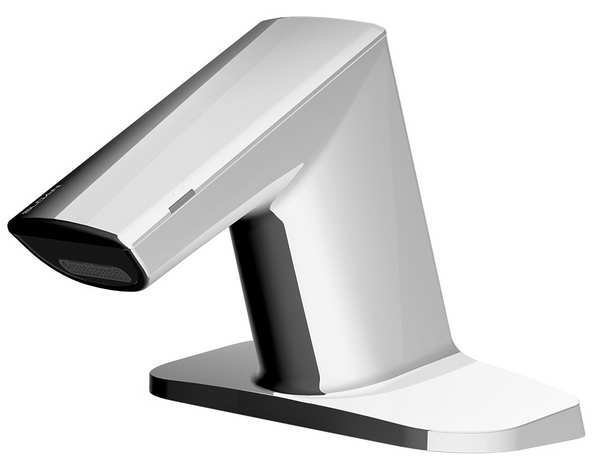 Sensor Single Hole Mount, 1 Hole Angled Straight Bathroom Faucet, Polished chrome, Sloan, Mfr#: EFX650.012.0000