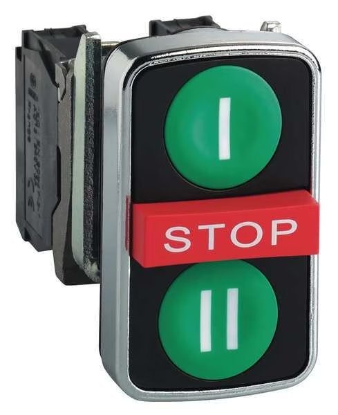 Illuminated Multi-Head Operator, 22 mm, Rectangular, Schneider Electric, Mfr#: ZB4BA73132