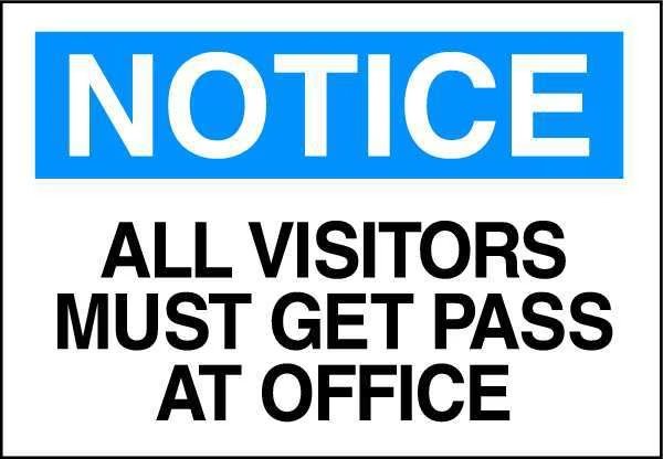 Safety Sign, 7 in H, 10 in W, Polyester, Rectangle, English, 95211, BRADY, Mfr# 95211