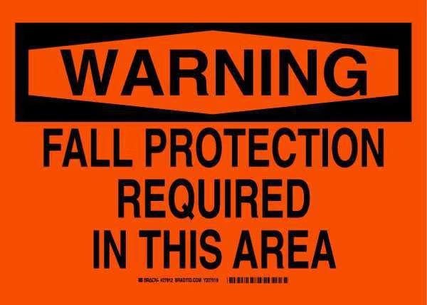 B302 Safety Sign 10X14 BLK/ORG, Height: 10, BRADY, Mfr# 27912