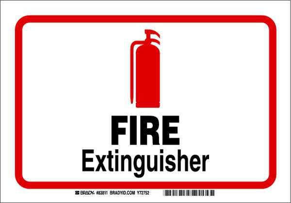 Fire Extinguisher, Height: 7, BRADY, Mfr# 83811