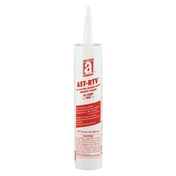 Waterproof RTV Silicone Sealant, 10.3 oz, Red, Temp Range -85 to 450 Degrees F, Anti-Seize Technology, Mfr#: 27105