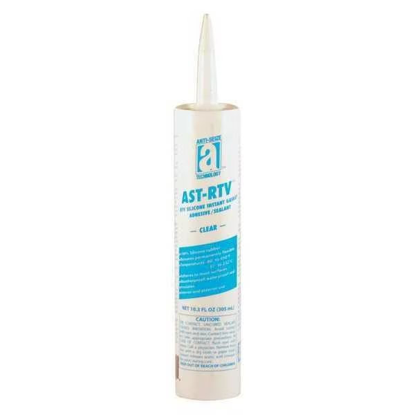 Waterproof RTV Silicone Sealant, 10.3 oz, Clear, Temp Range -75 to 450 Degrees F, Anti-Seize Technology, Mfr#: 27106