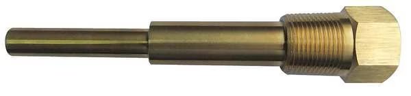 Bimetal Thermowell, Brass, 1/2 NPSM, Stem Length: 4 in, EnjoyTool Select, Mfr#: 24C470