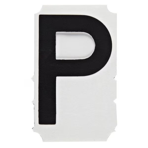Letter Label, P, PK10, BRADY, Mfr# 5180-P